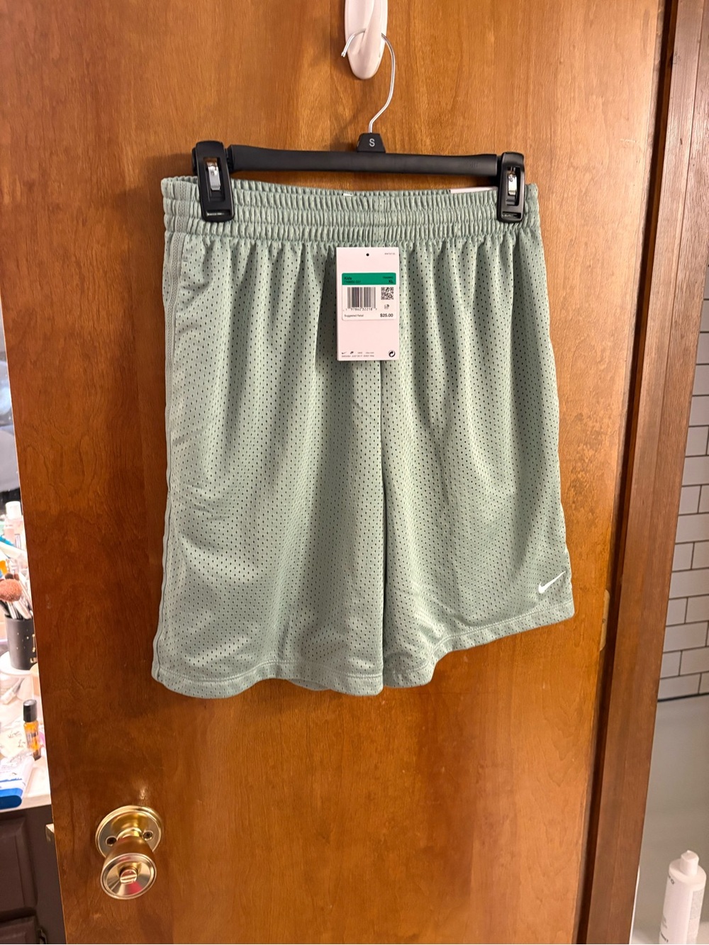 Nike Sage Green Kids' Dri-FIT Mesh Shorts